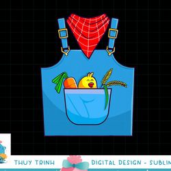 farmer costume halloween simple cute farm women men kids png, sublimation copy