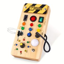 busy board for toddlers with 8 led light switches sensory toy light switch toy
