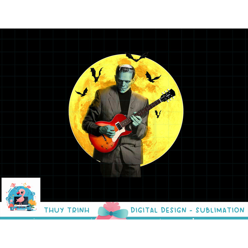 Frankenguitar Frankenstein Plays Electric Guitar Halloween png, sublimation copy.jpg