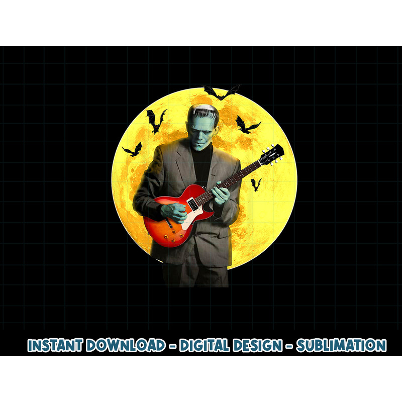 Frankenguitar Frankenstein Plays Electric Guitar Halloween png, sublimation copy.jpg