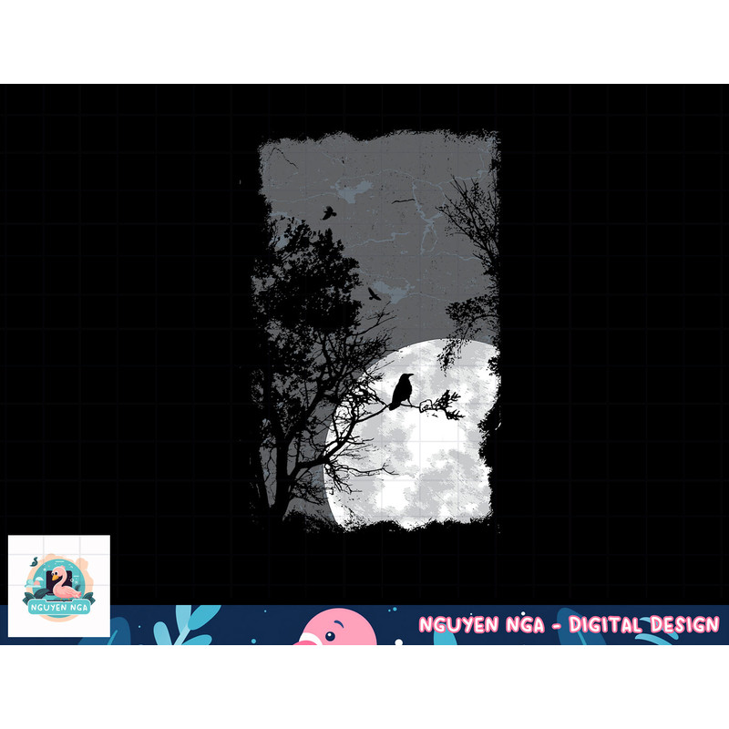 Full Moon Crow Gloomy Forest Costume Awesome Halloween Gift png, sublimation copy.jpg