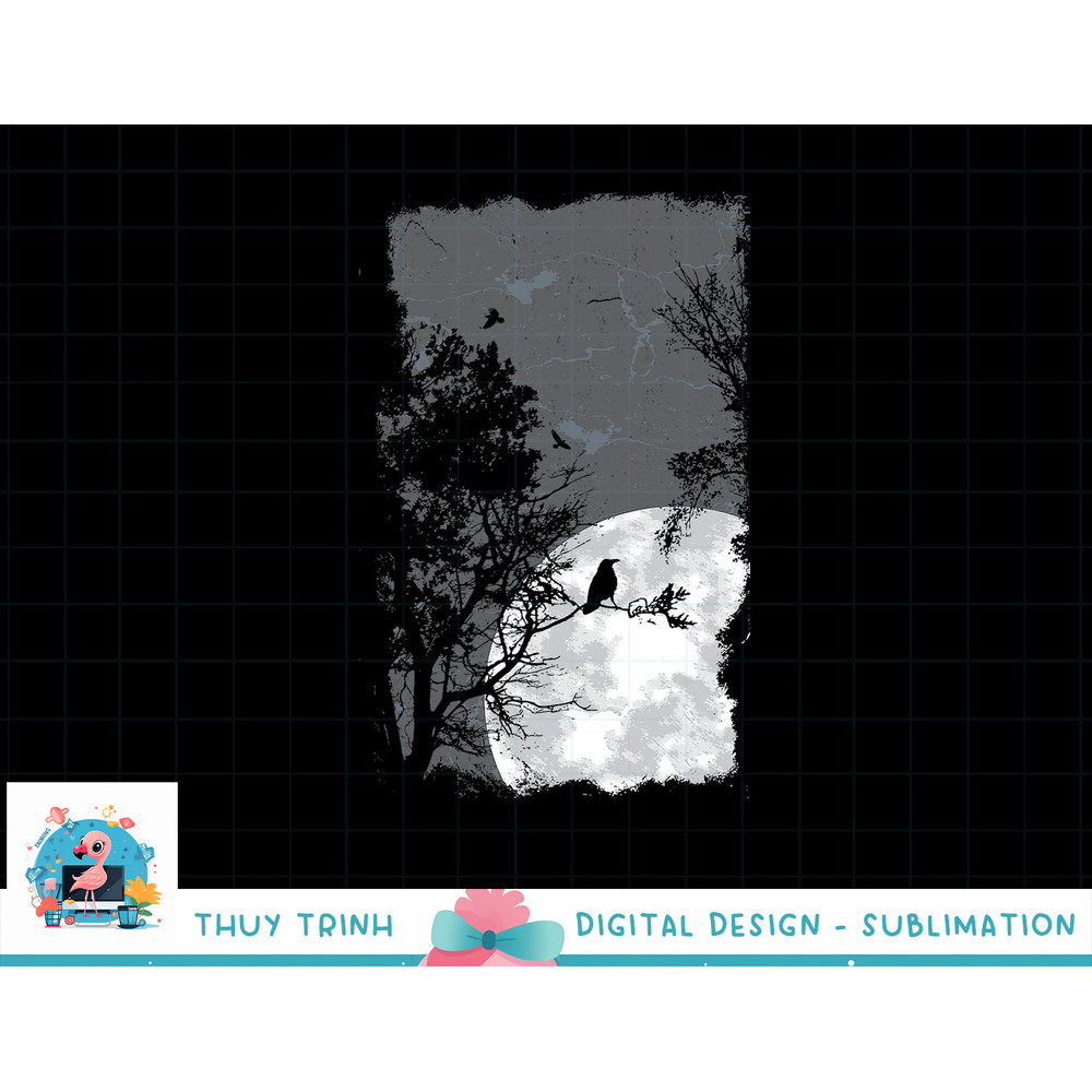 Full Moon Crow Gloomy Forest Costume Awesome Halloween Gift png, sublimation copy.jpg