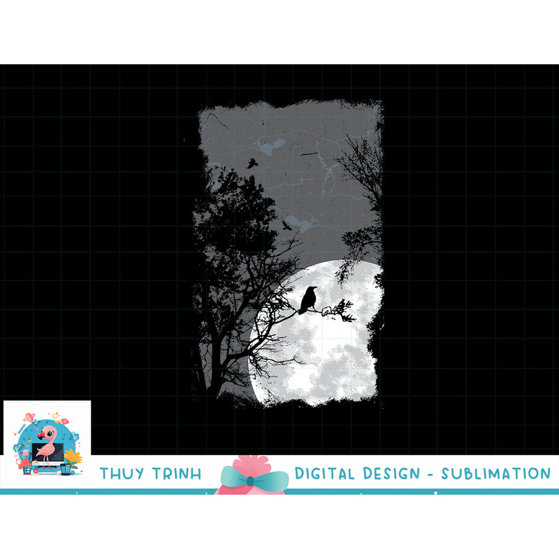 Full Moon Crow Gloomy Forest Costume Awesome Halloween Gift png, sublimation copy.jpg