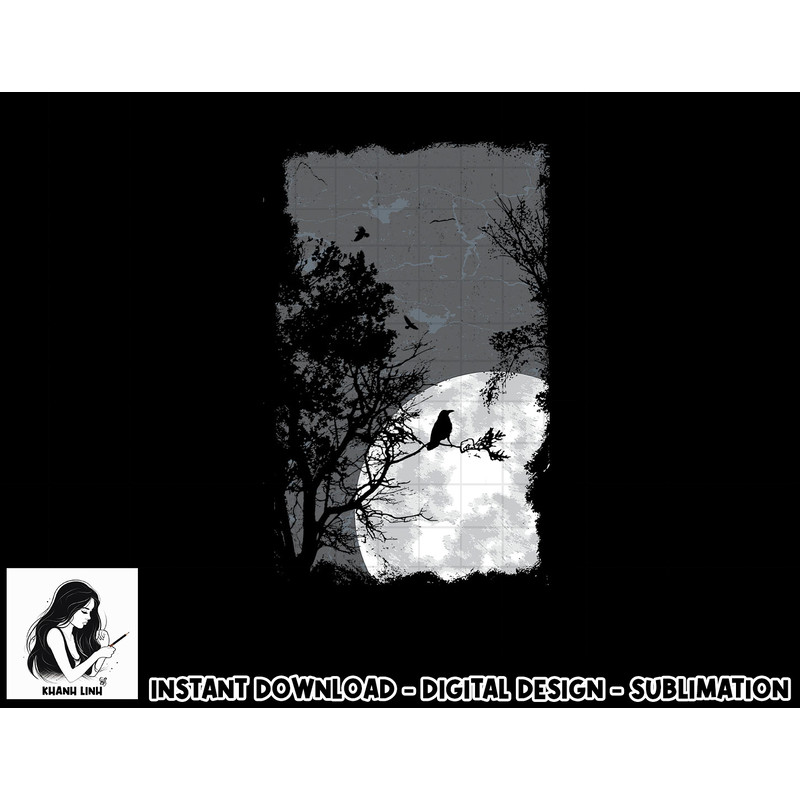 Full Moon Crow Gloomy Forest Costume Awesome Halloween Gift png, sublimation copy.jpg