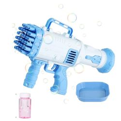 32 Holes Bubbles Gatling Battery Operated Water Gun Toy For Toddlers