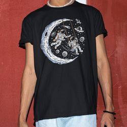 astronauts playing swing on the moon shirt -funny shirt,funny tshirt,graphic sweatshirt,graphic tees,astronaut shirt,ast