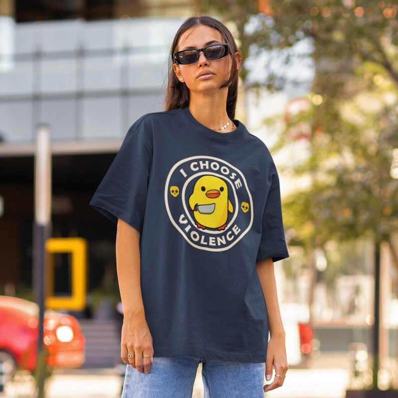I Choose Violence Shirt -funny shirt,funny tshirt,graphic sweatshirt,graphic tees,duck sweater,duck shirt,duck gifts,duck tshirt,duck gifts - 1.jpg