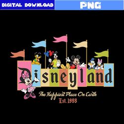 walt disney world the happiest place on earth est 1955 png, disney world png, disney png digital file