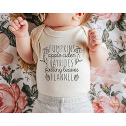 thanksgiving baby onesie - pumpkins apple cider hayrides falling leaves flannels fall bodysuit - retro fall natural ones