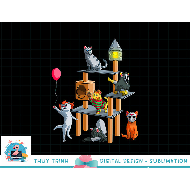 Funny Cat Horror Movies Cute Halloween for Cat Kitty Lovers png, sublimation copy.jpg