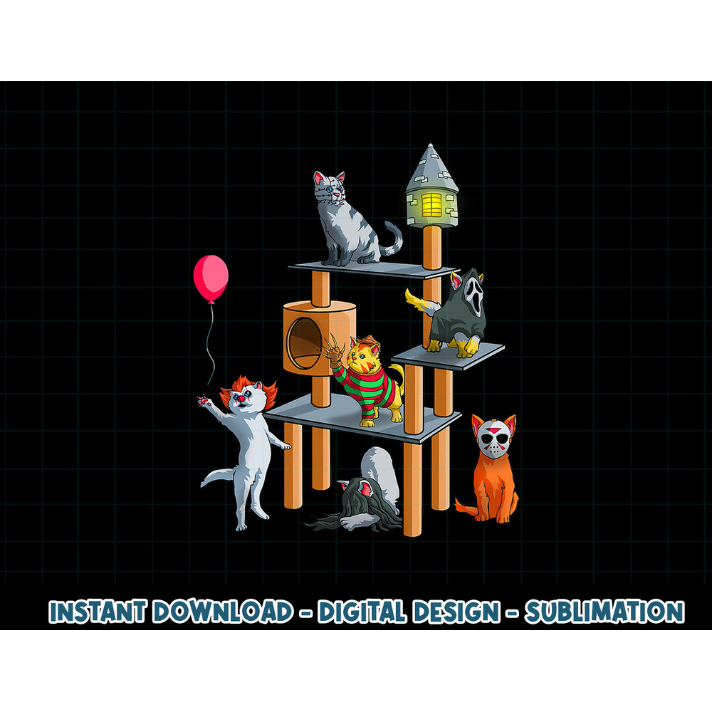 Funny Cat Horror Movies Cute Halloween for Cat Kitty Lovers png, sublimation copy.jpg