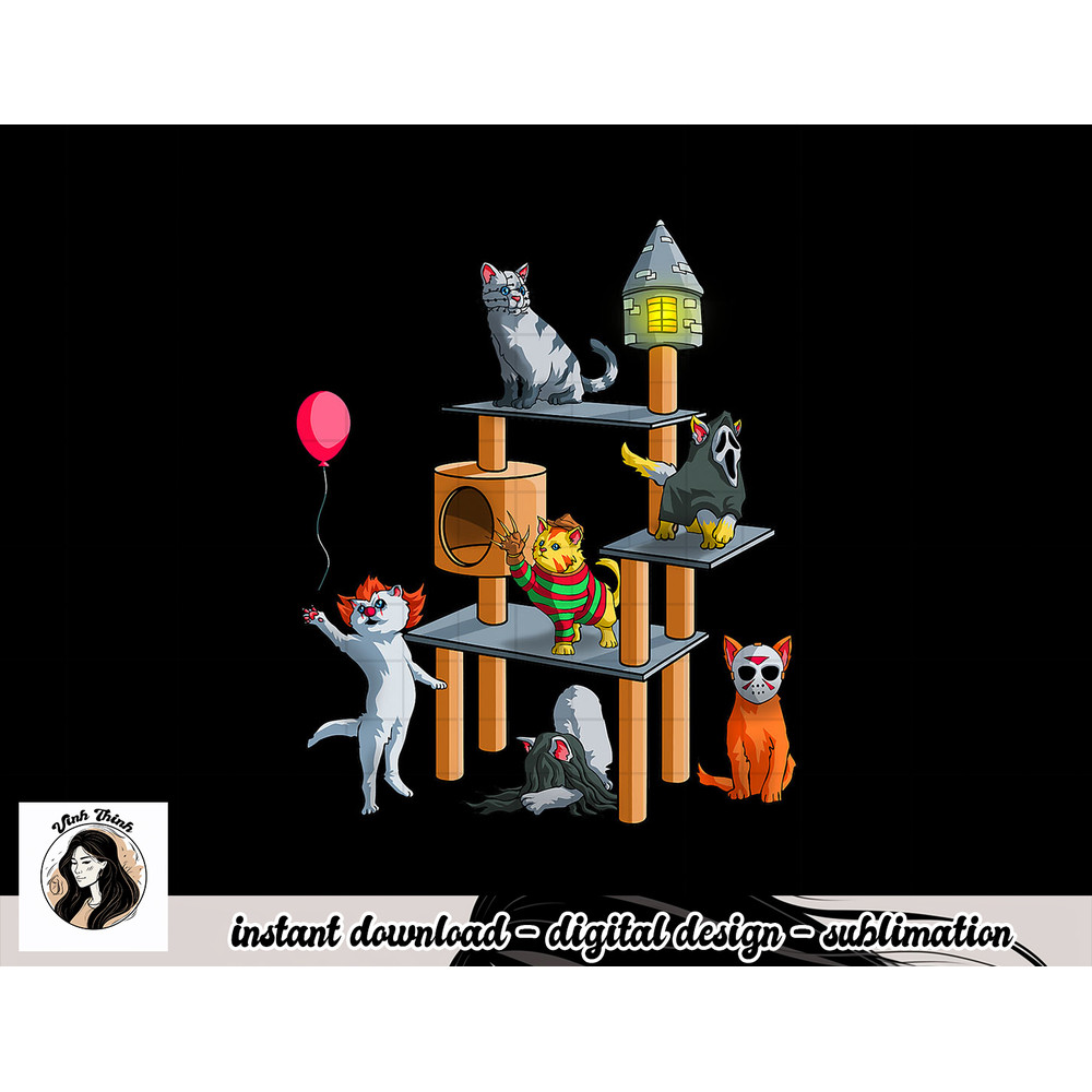 Funny Cat Horror Movies Cute Halloween for Cat Kitty Lovers png, sublimation copy.jpg