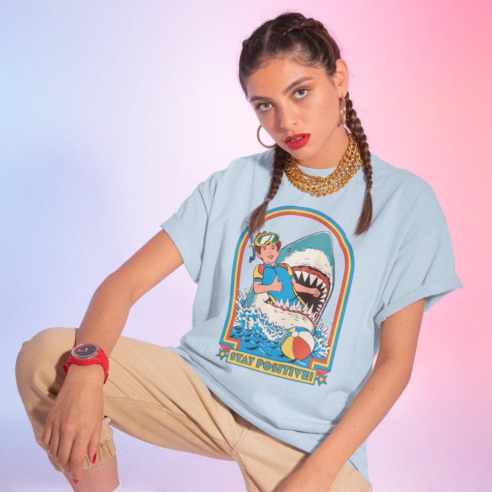 Stay Positive Shirt -vintage t shirt,vintage crewneck,retro shirt,retro tshirt,aesthetic shirt,stay positive t-shirt,stay positive t shirt - 1.jpg