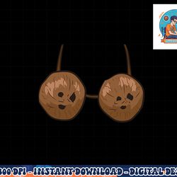 funny coconut summer coconuts bra funny halloween costume png, sublimation copy