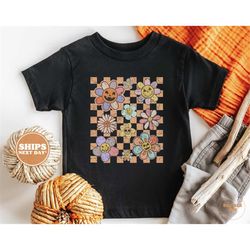 pumpkin season toddler shirt, cute fall girls shirt, fall youth tee, retro boho cute vintage onesie, floral jack o lante