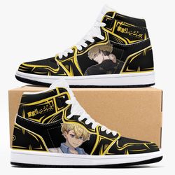 tokyo revengers chifuyu matsuno jd1 shoes, sakata gintoki gintama jordan 1 shoes, sakata gintoki gintama sneaker shoes