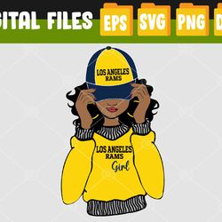 Los Angeles Rams Yellow Girl svg, png, eps, dxf