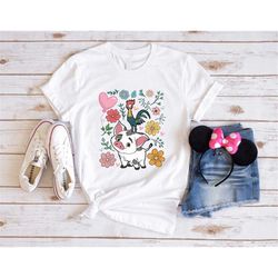 disney moana shirt, pua and hei hei shirt, disney floral moana shirt, disney girl shirt, walt disney world, disney prin
