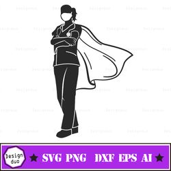 super hero nurse - physician - doctor - not all heroes wear capes - we can do it - nurse power - svg and png - for cricu