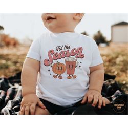 thanksgiving baby onesie - tis the season fall bodysuit - retro fall natural onesie 5232