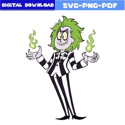 beetlejuice svg, horror movie svg, horror character svg, halloween svg, cartoon svg, png pdf file