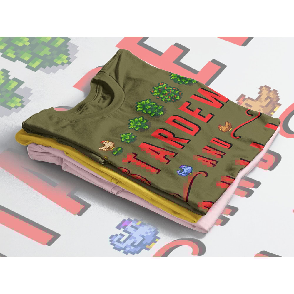 STARDEW and CHILL Unisex Heavy Cotton Shirt Retro Vintage PIxel 8-Bit Game T-Shirt, Farming Harvst Moon RPG Video Game Shirt, Valley Shirt - 4.jpg