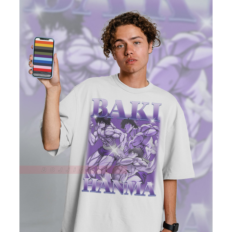 Vintage BAKI HANMA ANIME Tshirt, Baki Hanma Shirt Retro 90s, Baki the Grappler Shirt, Manga Yujiro Hanma Baki Boxing Tshirt Anime Shirt - 2.jpg