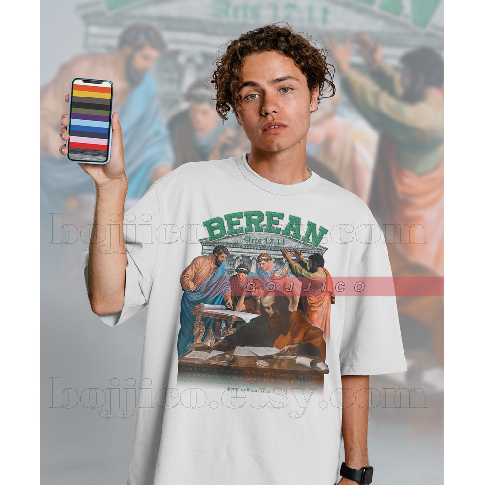 BEREAN ACTS 17 11 Shirt, Christian Apparel, Christian Clothing, Chosen Shirt, Apostle Paul, Seraphim Shirts , Ophanim Shirt , Angels Tshirt - 2.jpg