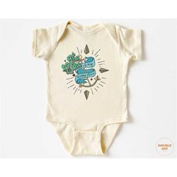 baby onesie - lake babe bodysuit - cute retro natural onesie 5203