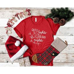 castle lights and holiday nights t-shirt, disney castle shirt, christmas at disney, holiday shirt, disney christmas shir