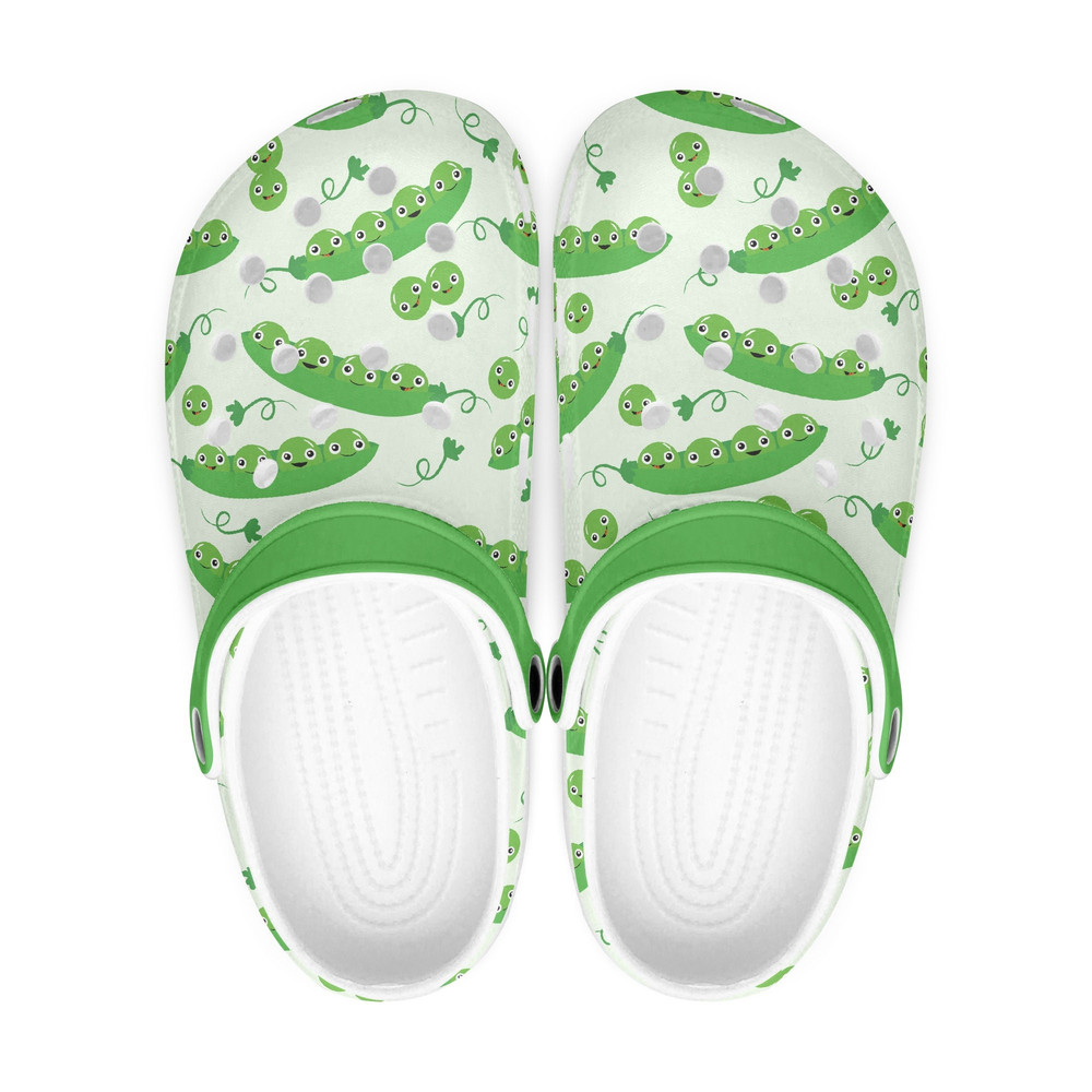 Funny Pea Farmer Clogs Crocs, Peasant Shoes Garden Shoes, Unisex Women's and Men's Slip-Ons, Farmer Gift.jpg