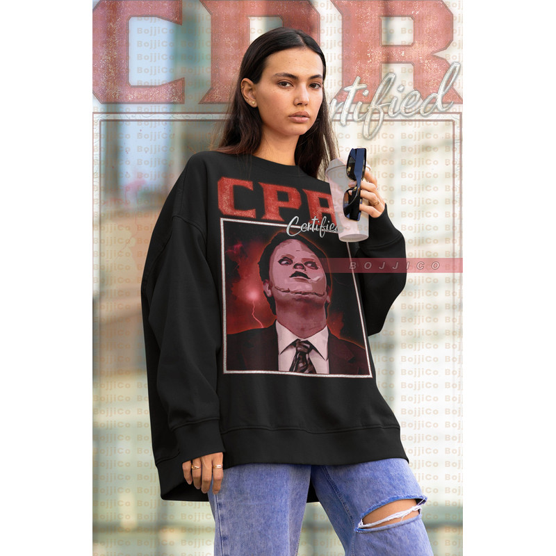 RETRO CPR CERTIFIED Dwight Schrute The Office, Schrute Farm Jim Halpert Pam Beesly Tv Show Offfice Sweater, The Offfice show Sweater, Scott - 1.jpg
