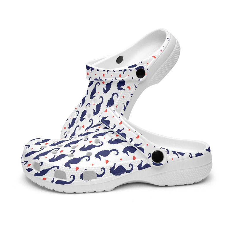 Unisex Clogs Horse Horses Retro Groovy Vibes Peace Deep ocean seahorse seahorses natural.jpg