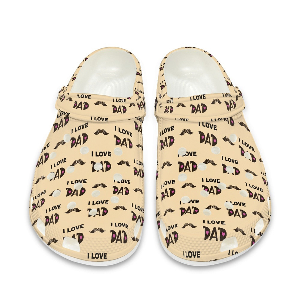 I Love Dad Crocs Shoes , Dad Husband Slippers Gift , Personalized Name Shoes , Custom Men Shoes , Father's Day Gift , EU Size 36-48.jpg