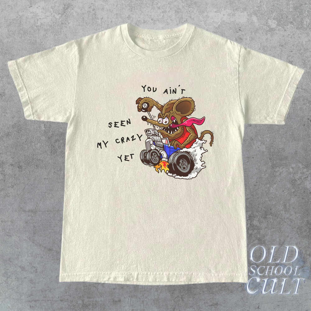 Crazy Rat Vintage 90s Graphic T-Shirt, Retro Unisex Race Graphic Shirt, Vintage Cartoon Tee, Funny Shirt Gift, Nascar y2k Shirt, Race Gift - 1.jpg