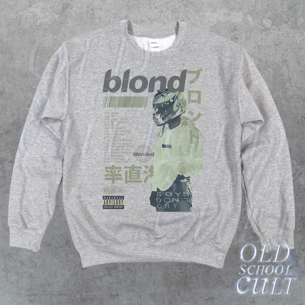 Blond Frank Ocean Sweatshirt, Vintage 90s Graphic Sweater, Frank Ocean Album Gift, Cute Beige Sweater - 2.jpg