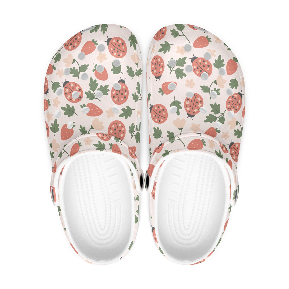 Ladybug Crocs, Women's Slippers, Cute Pattern Clogs, Clog Sandals, Slides.jpg