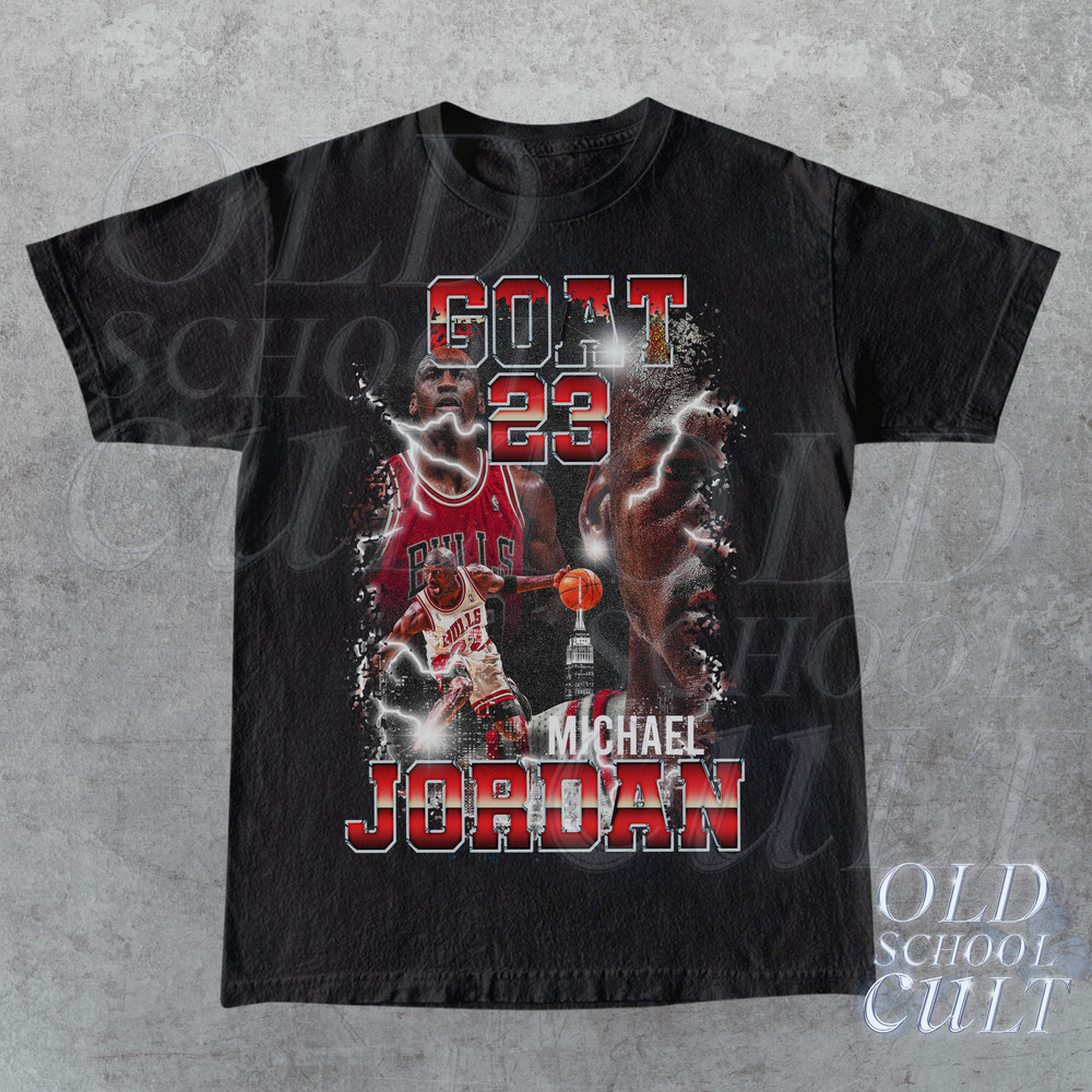 Vintage 90s Basketball Graphic T-Shirt, Michael Jordan Goat Tee, Retro Basketball Shirt,  Unisex Vintage Style Sports Tee - 2.jpg