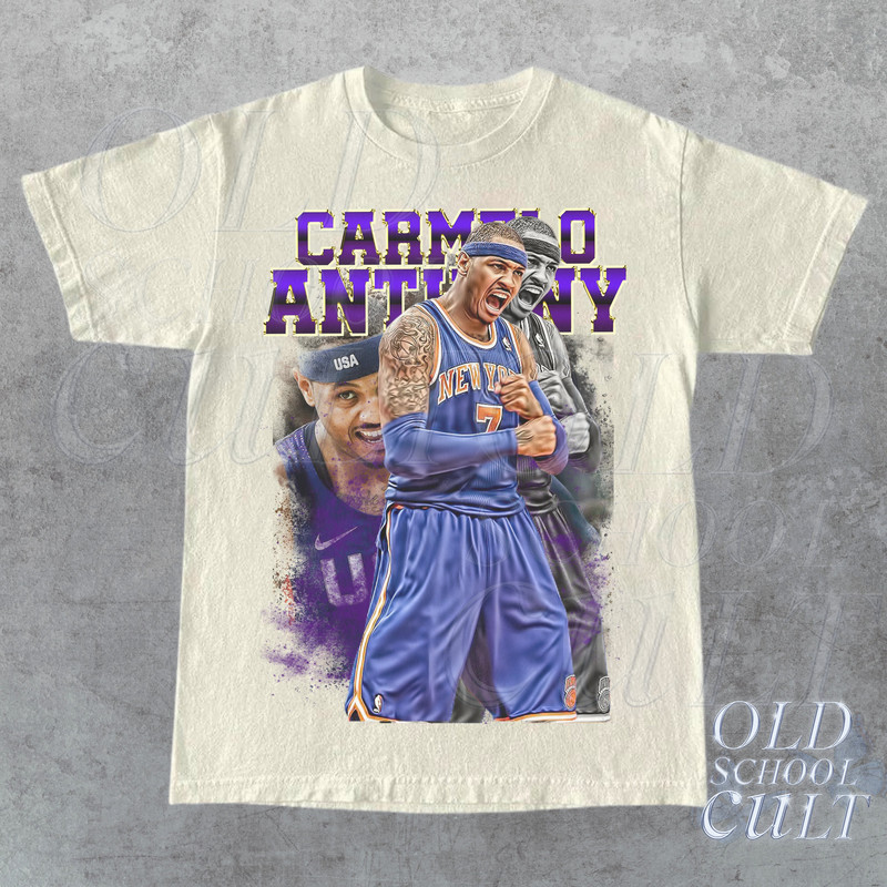 Vintage 90s Basketball Carmelo Anthony T-Shirt, Vintage Graphic Tee, Retro Basketball Shirt, Unisex Sports Vintage Tees, Basketball Gift - 3.jpg