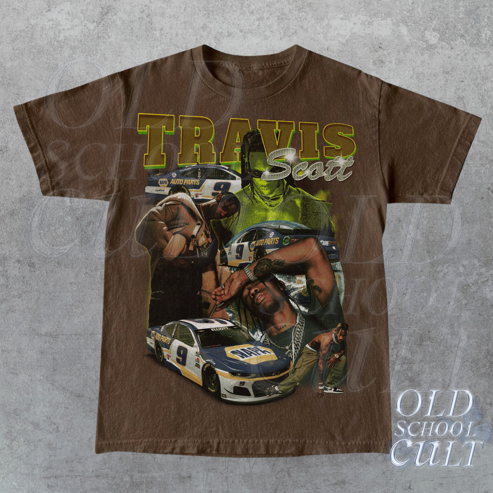 Vintage 90s Bootleg Style T-Shirt Travis Scott Hiphop Shirt Nascar Racing Tee Unisex Oversized T-Shirt Streetwear Gift Gift for - 1.jpg