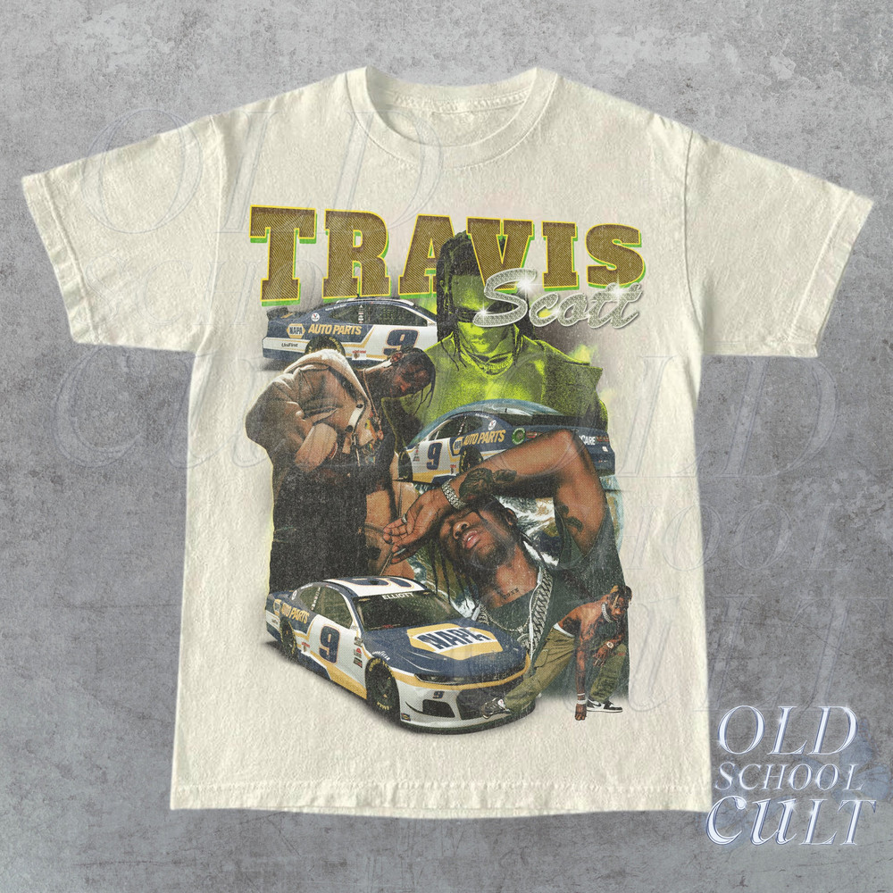 Vintage 90s Bootleg Style T-Shirt Travis Scott Hiphop Shirt Nascar Racing Tee Unisex Oversized T-Shirt Streetwear Gift Gift for - 2.jpg