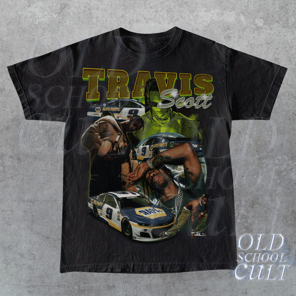 Vintage 90s Bootleg Style T-Shirt Travis Scott Hiphop Shirt Nascar Racing Tee Unisex Oversized T-Shirt Streetwear Gift Gift for - 3.jpg