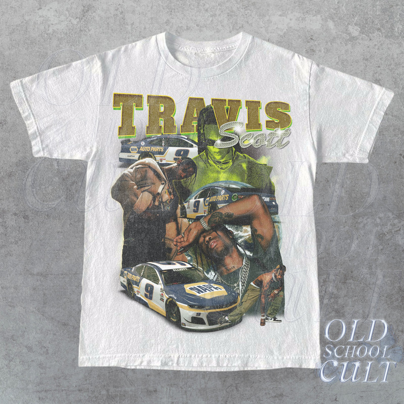 Vintage 90s Bootleg Style T-Shirt Travis Scott Hiphop Shirt Nascar Racing Tee Unisex Oversized T-Shirt Streetwear Gift Gift for - 4.jpg