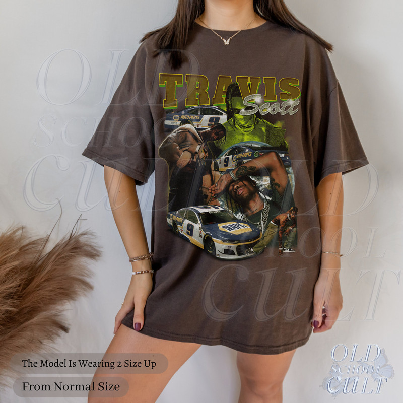 Vintage 90s Bootleg Style T-Shirt Travis Scott Hiphop Shirt Nascar Racing Tee Unisex Oversized T-Shirt Streetwear Gift Gift for - 5.jpg