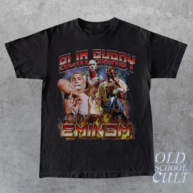 Limited 90s Vintage Bootleg Style T-Shirt Eminem Slim Shady Oversized Shirt Retro Unisex Graphic Tee Hip Hop Tees Birthday Gift - 2.jpg