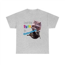 i put the fun in dysfunctional t-shirt, funny raccoon meme tee