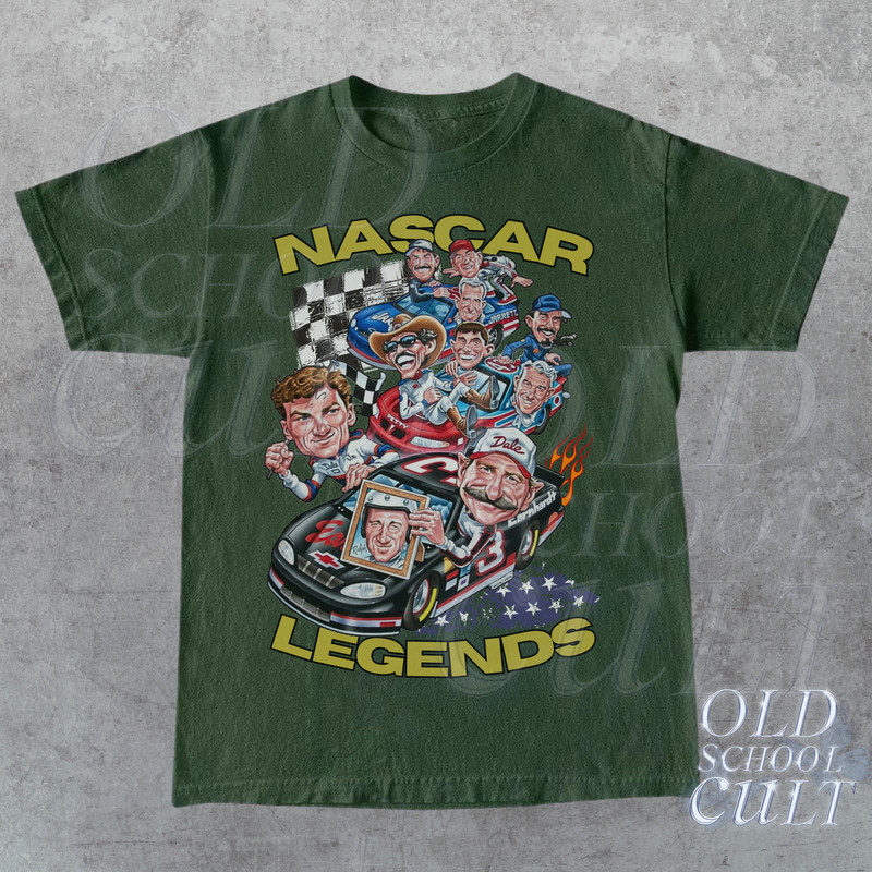 Nascar Legends 90s Vintage T-shirt, Vintage Racing Graphic Shirt, Retro Oversize Race Tee, Cute Nascar Gift, Dale Earnhardt Gift, Car Shirt - 4.jpg
