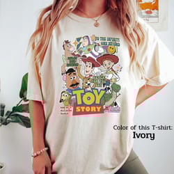 vintage toy story all characters comfort colors shirt, woody, buzz lightyear, jessie shirt, disneyland vacation shirt, d