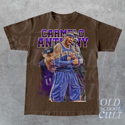 vintage 90s basketball carmelo anthony t-shirt, vintage graphic tee, retro basketball shirt, unisex sports vintage tees,