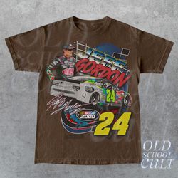 vintage 90s jeff gordon nascar racing t-shirt, y2k vintage graphic style shirt, retro racing graphic tee, unisex race sh